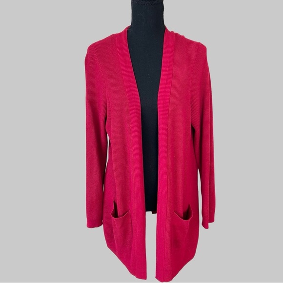 Torrid Cardigan Open Front Sweater in Red - Picture 4 of 16